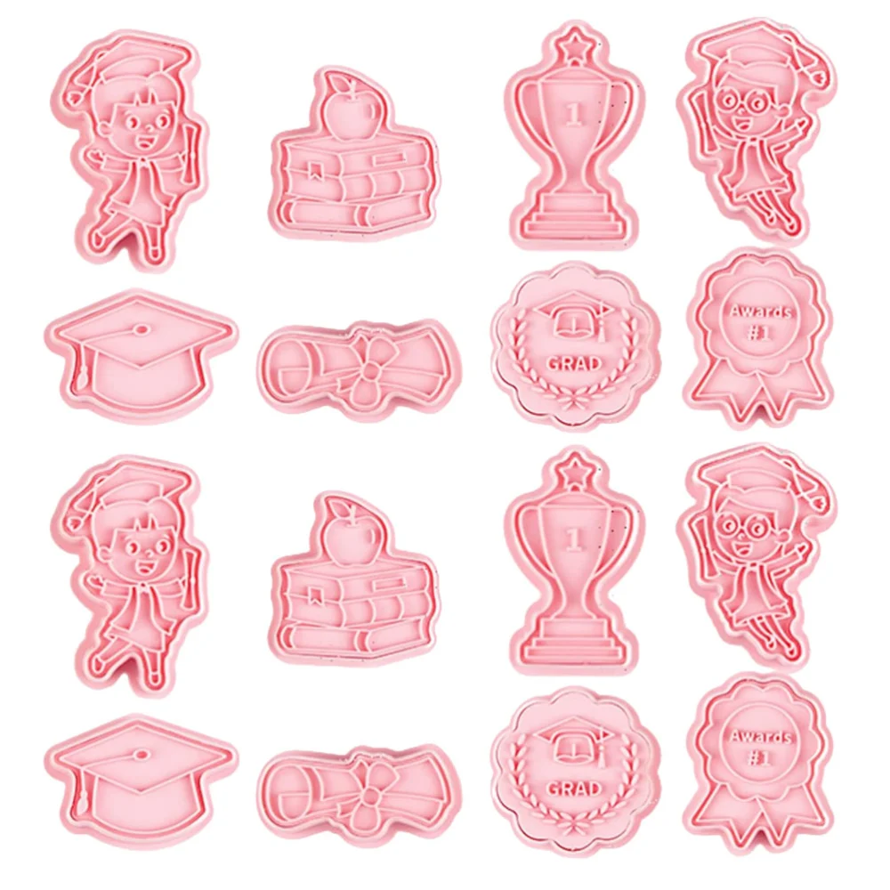 16pcs Graduation Theme Cookie Cutters Baking Mould DIY Baking Mold Kitchen Molds