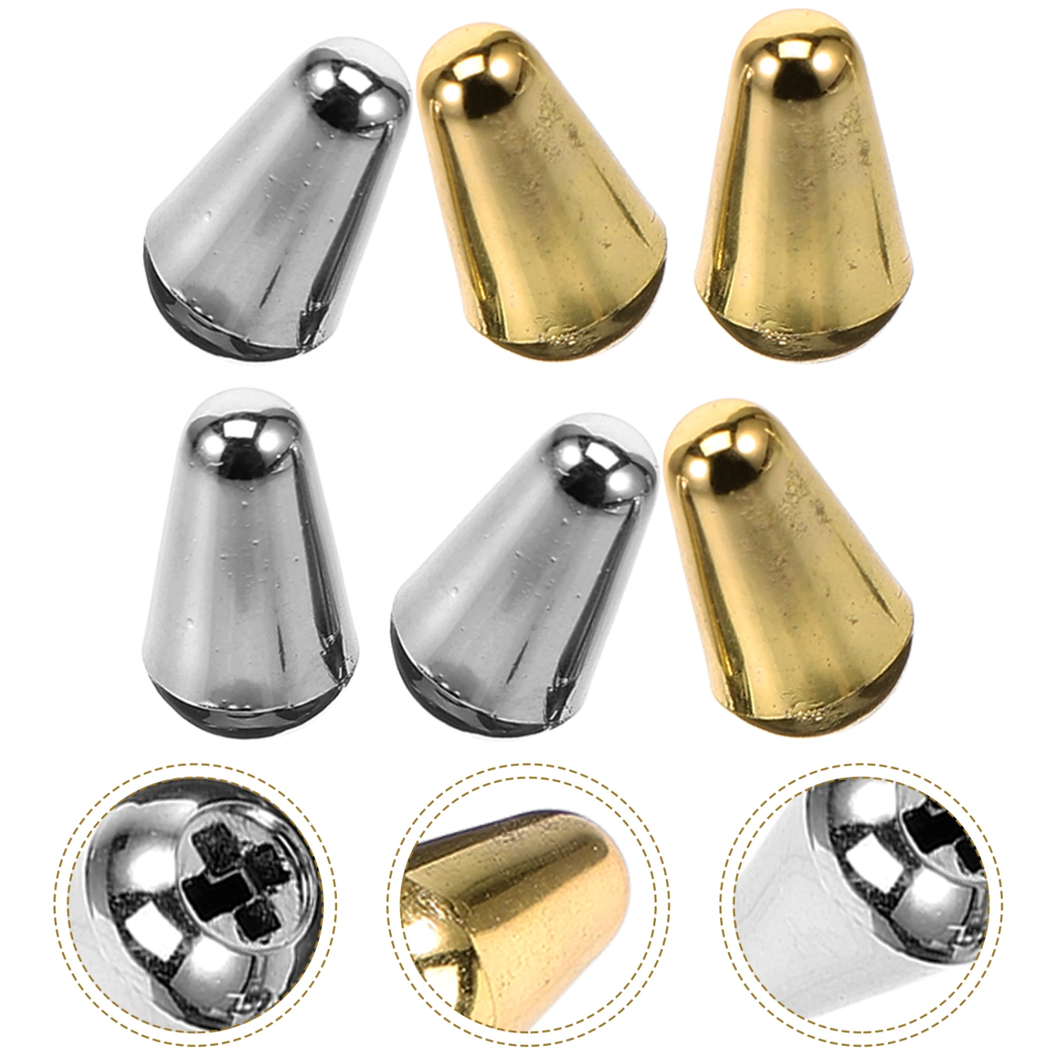6pcs Guitar Toggle Switch Cap 3-way 5-way Guitar Switch Tip Guitar Part