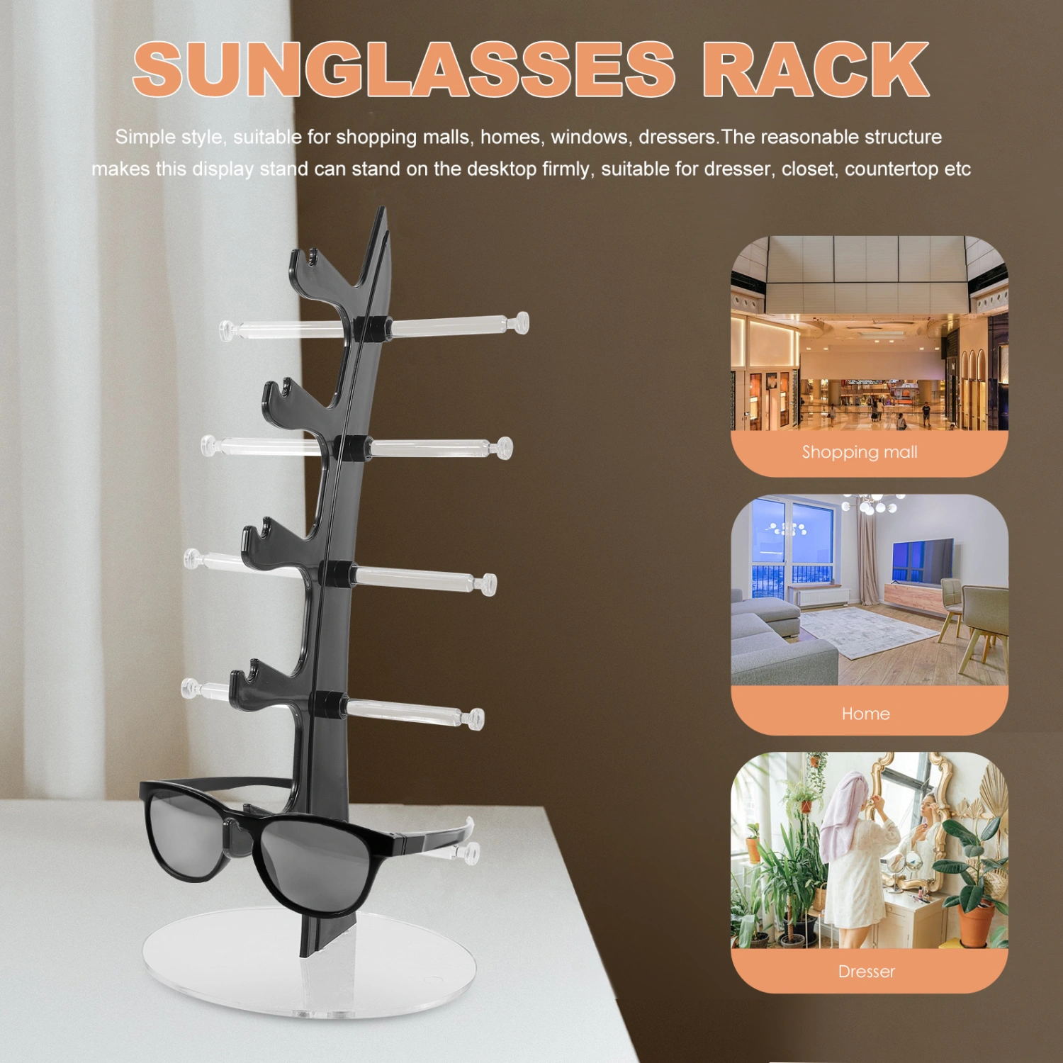 Acrylic Glasses Stand Riser Display Stand Sunglasses Organizer Sunglasses Holder Rack