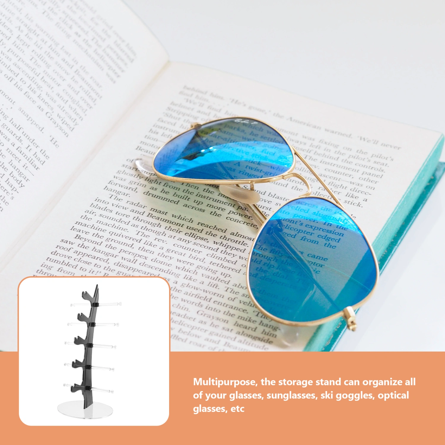 Acrylic Glasses Stand Riser Display Stand Sunglasses Organizer Sunglasses Holder Rack