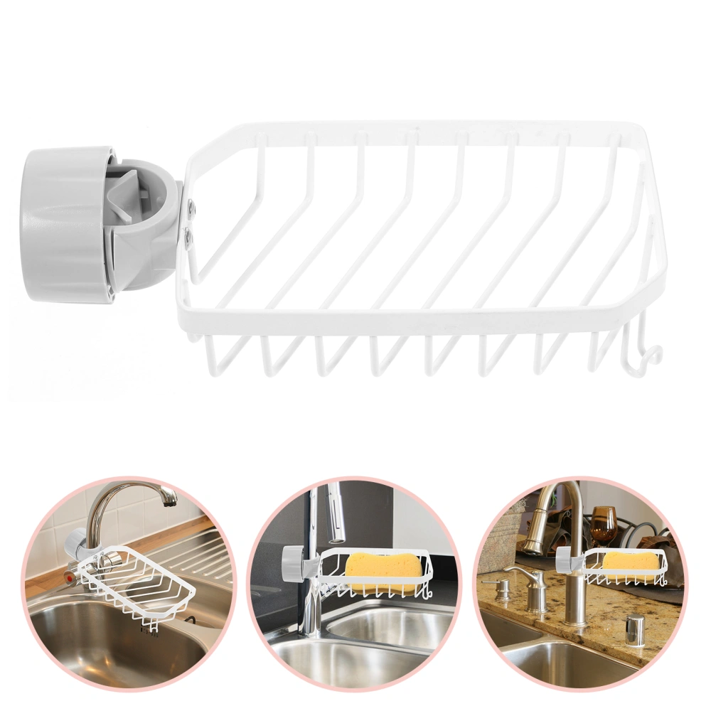 Kitchen Faucet Sponge Holder Stainless Steel Faucet Rack Bathroom Soap  Rack