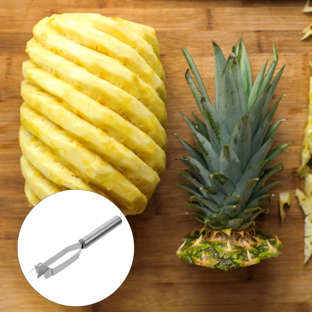 2pcs Pineapple Slicer Stainless Steel Pineapple Eye Peeler Pineapple Remover Fruit Tool