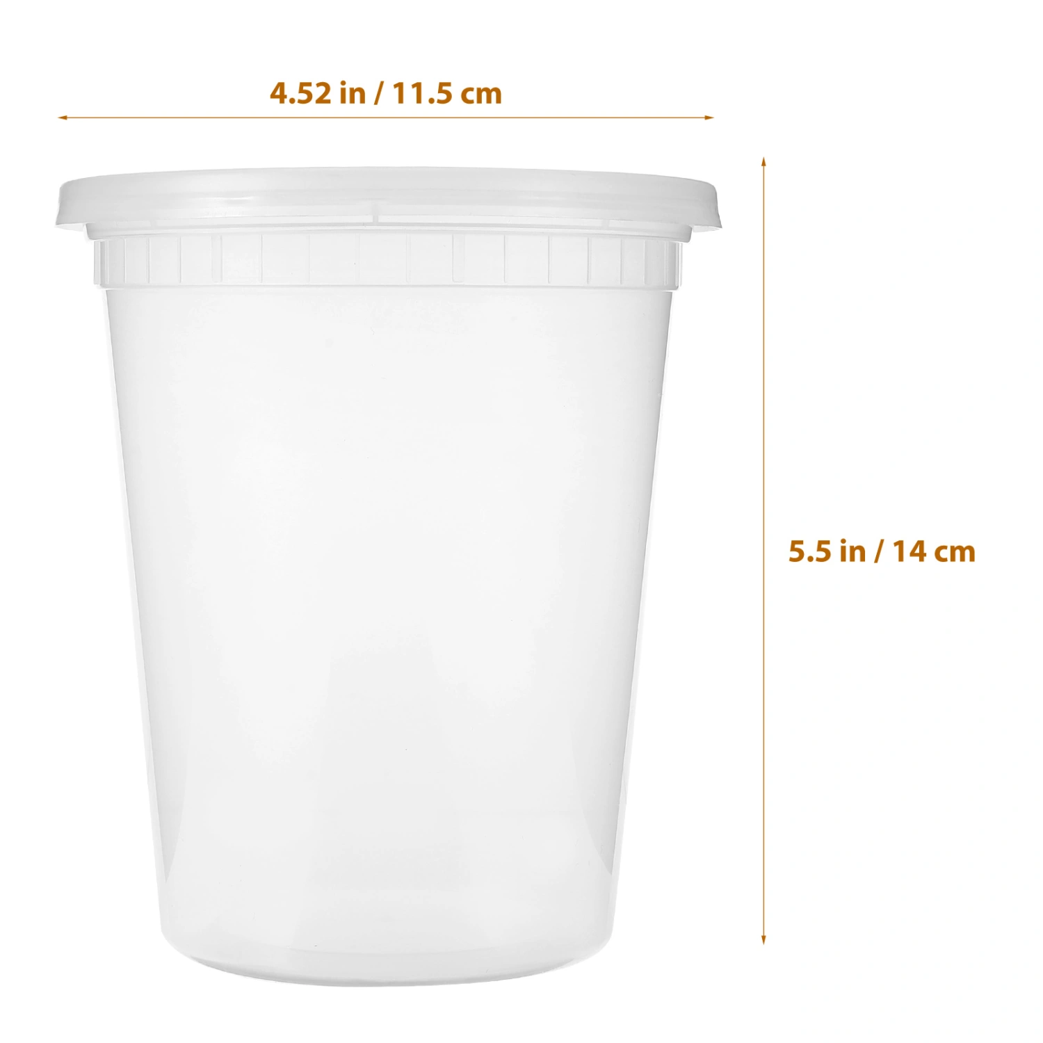 30 Sets of Soup Container with Lid Disposable Food Container Takeout Food Container Lidded Food Cup