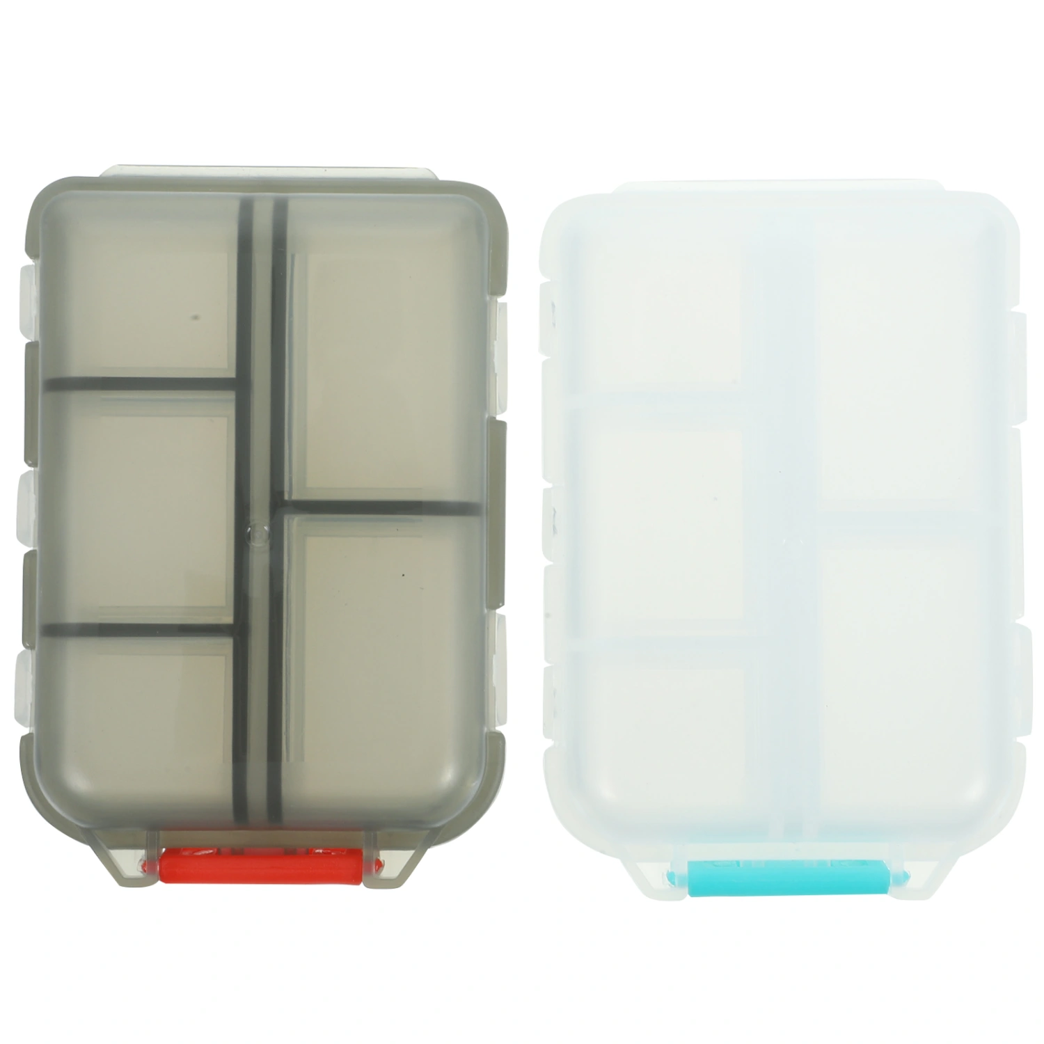 2pcs Medicine Case 10-grid Compact Pill Box Organizer Weekly Pill Case Box