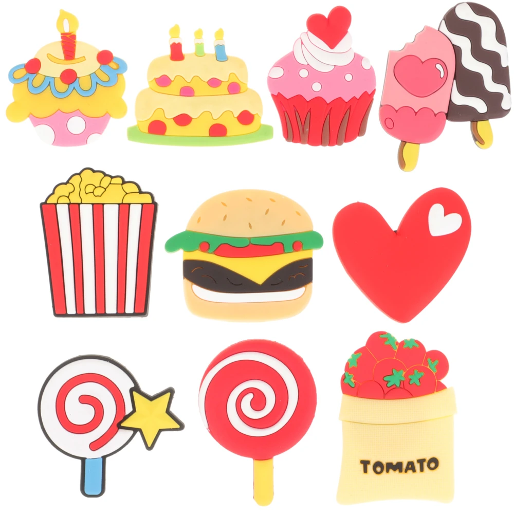 10pcs Food Magnets Creative Fridge Magnet Decorative Refrigerator Whiteboard Magnets