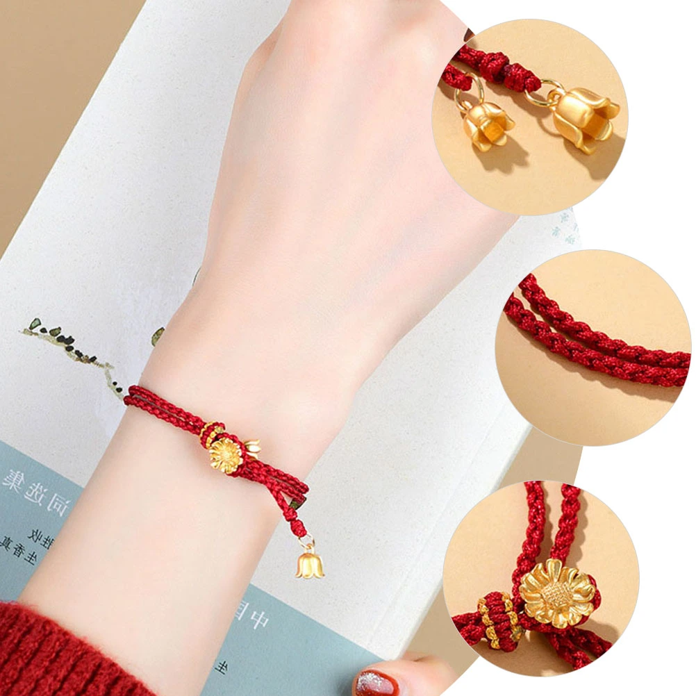 Bracelet Women String Bracelet Braided Bracelet Sunflower Convallaria Charm Bracelet