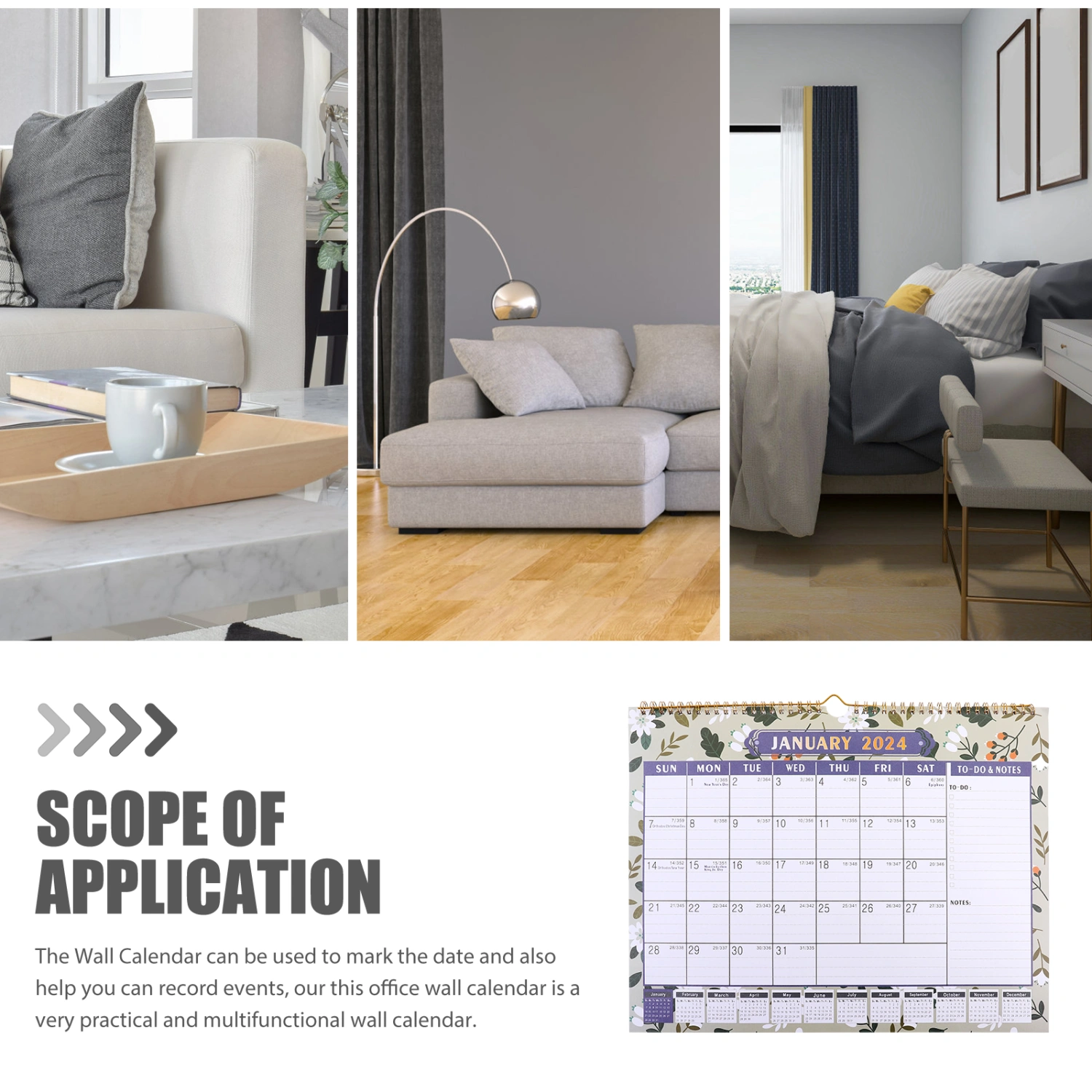 Wall Calendar Large Monthly Wall Calendar Art Wall Calendar Spiral Countdown Calendar