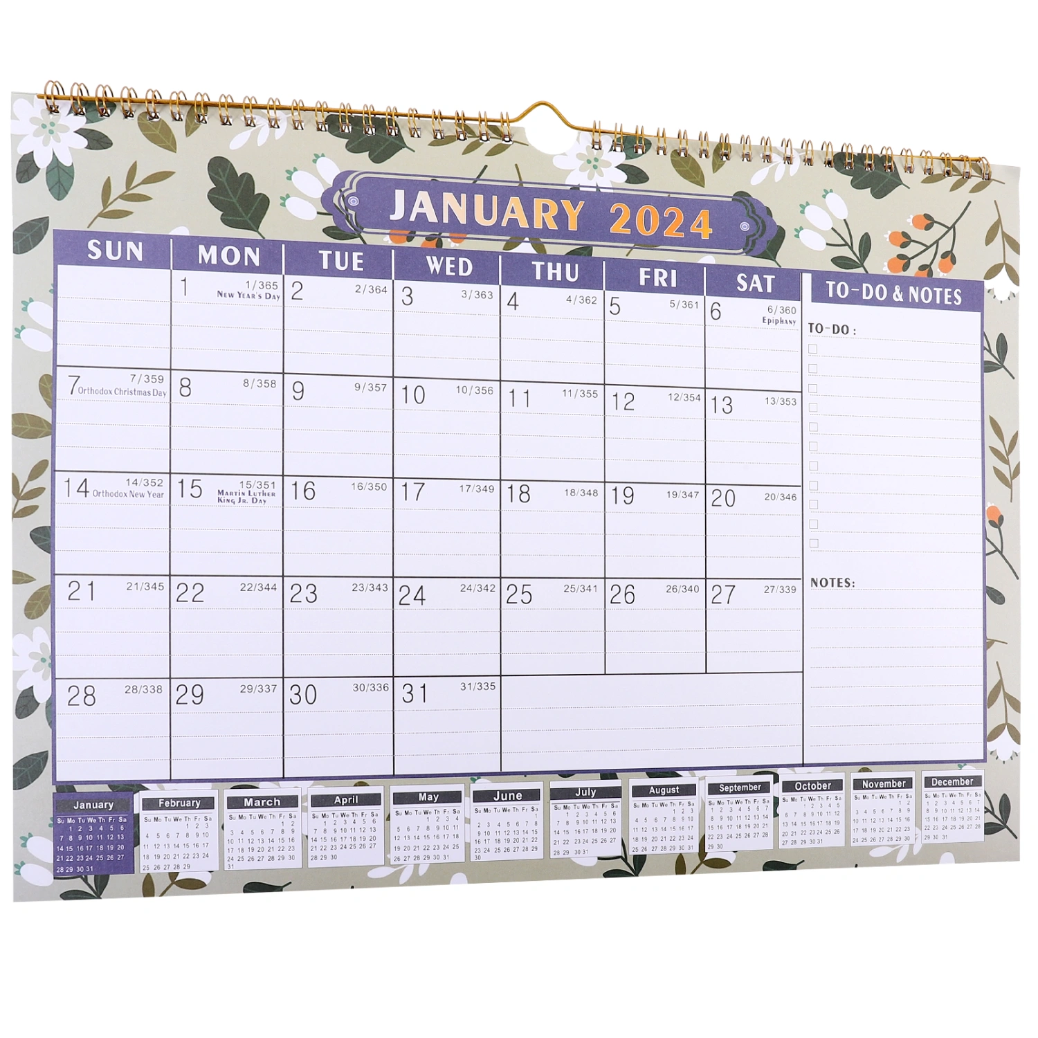 Wall Calendar Large Monthly Wall Calendar Art Wall Calendar Spiral Countdown Calendar
