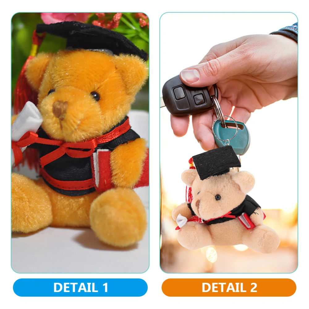 4pcs Graduation Bear Doll Toy Home Bedroom Bear Stuffed Toy Bear Doll Plaything Toddlers Bear Toy