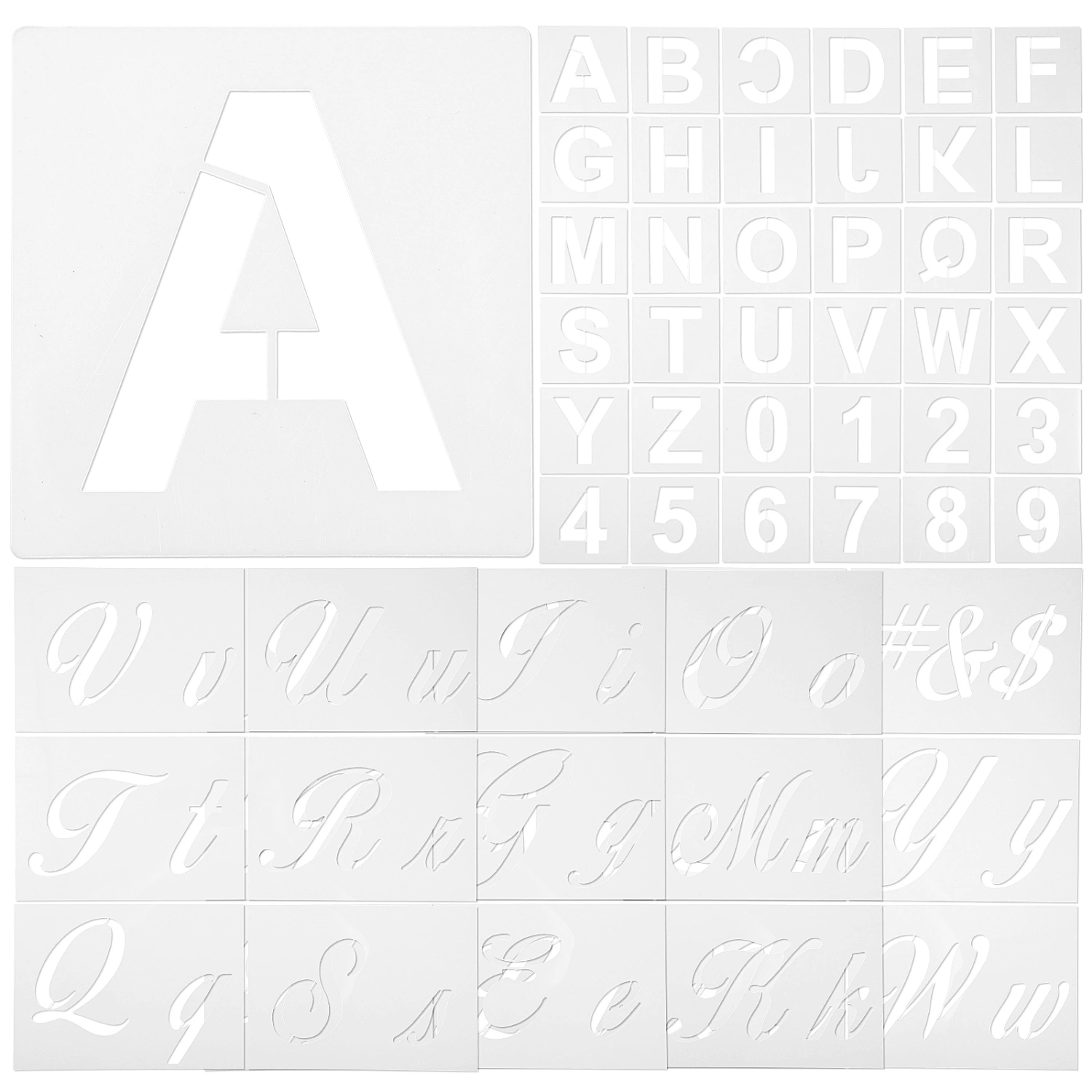 1 Set Letter and Number Stencils Alphabet and Number Template Stencils Craft Stencils