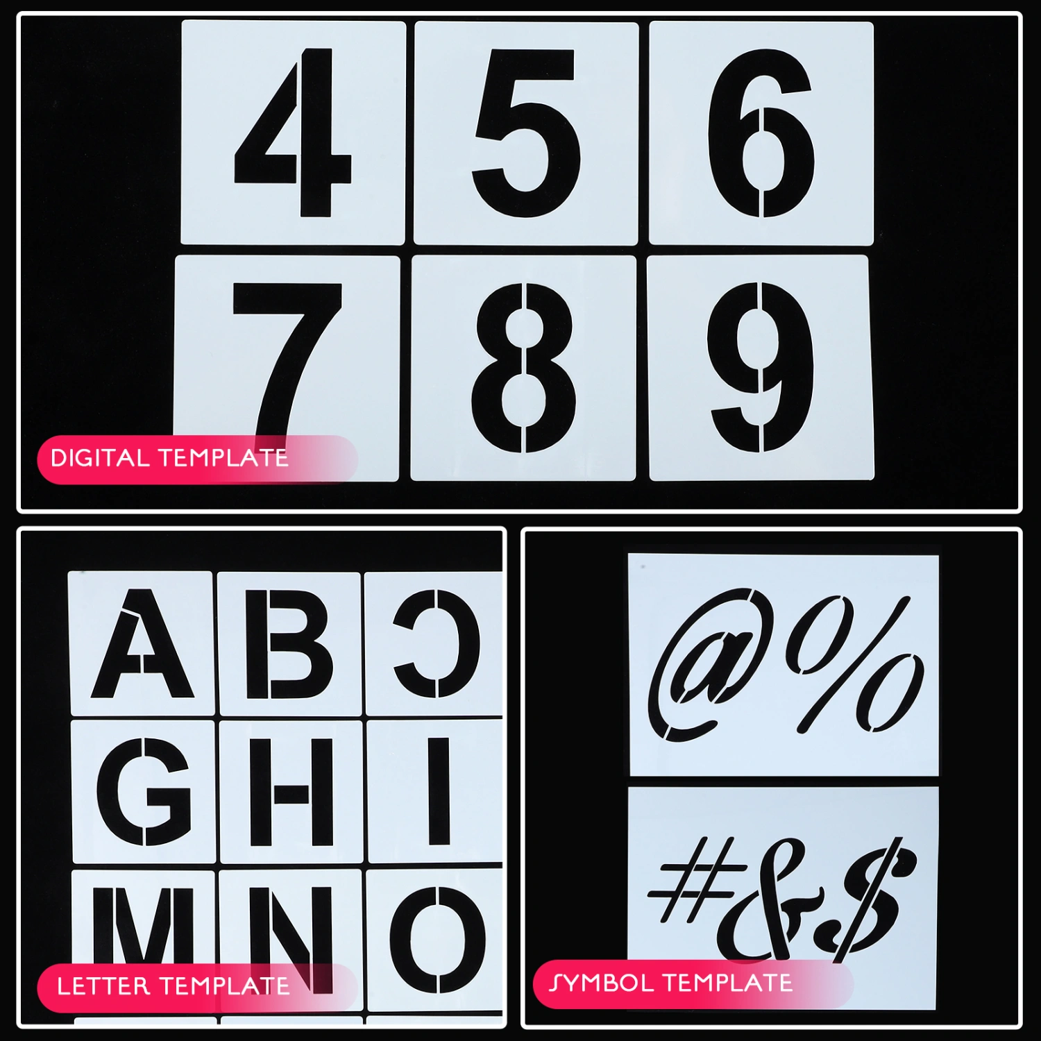 1 Set Letter and Number Stencils Alphabet and Number Template Stencils Craft Stencils