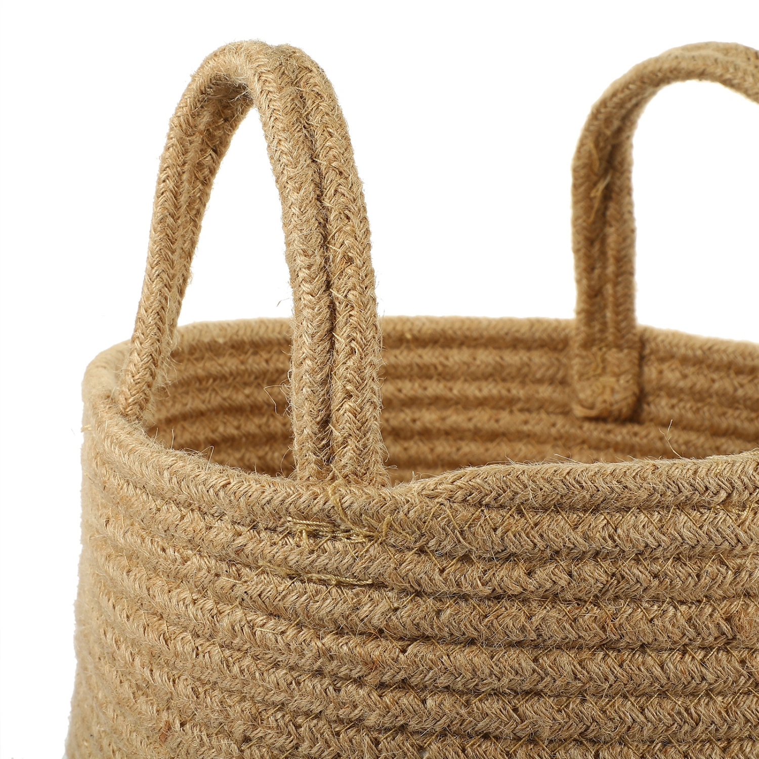 Cotton Rope Laundry Basket Woven Storage Basket Collapsible Toy Hamper Storage Organizer