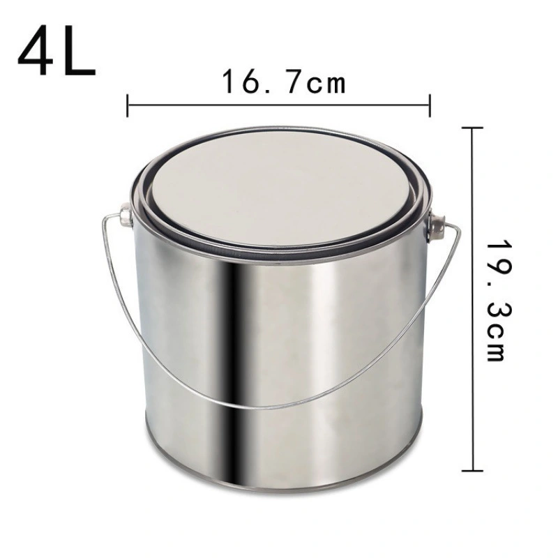 2pcs Paint Can Empty Paint Can With Lid 4L And 1L Handle Oil Paint Can Supply