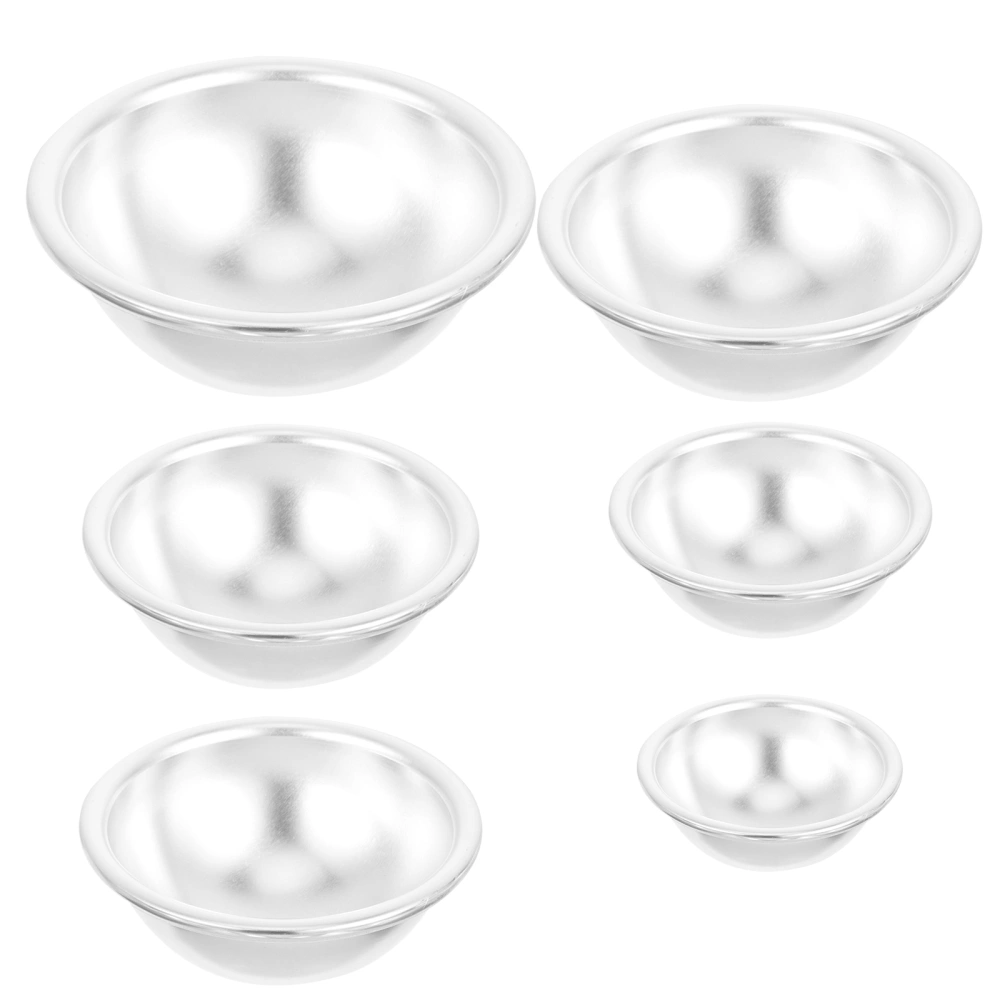 6pcs Diy Metal Bath Salt Ball Molds Cake Baking Molds Cake Crafting Moulds