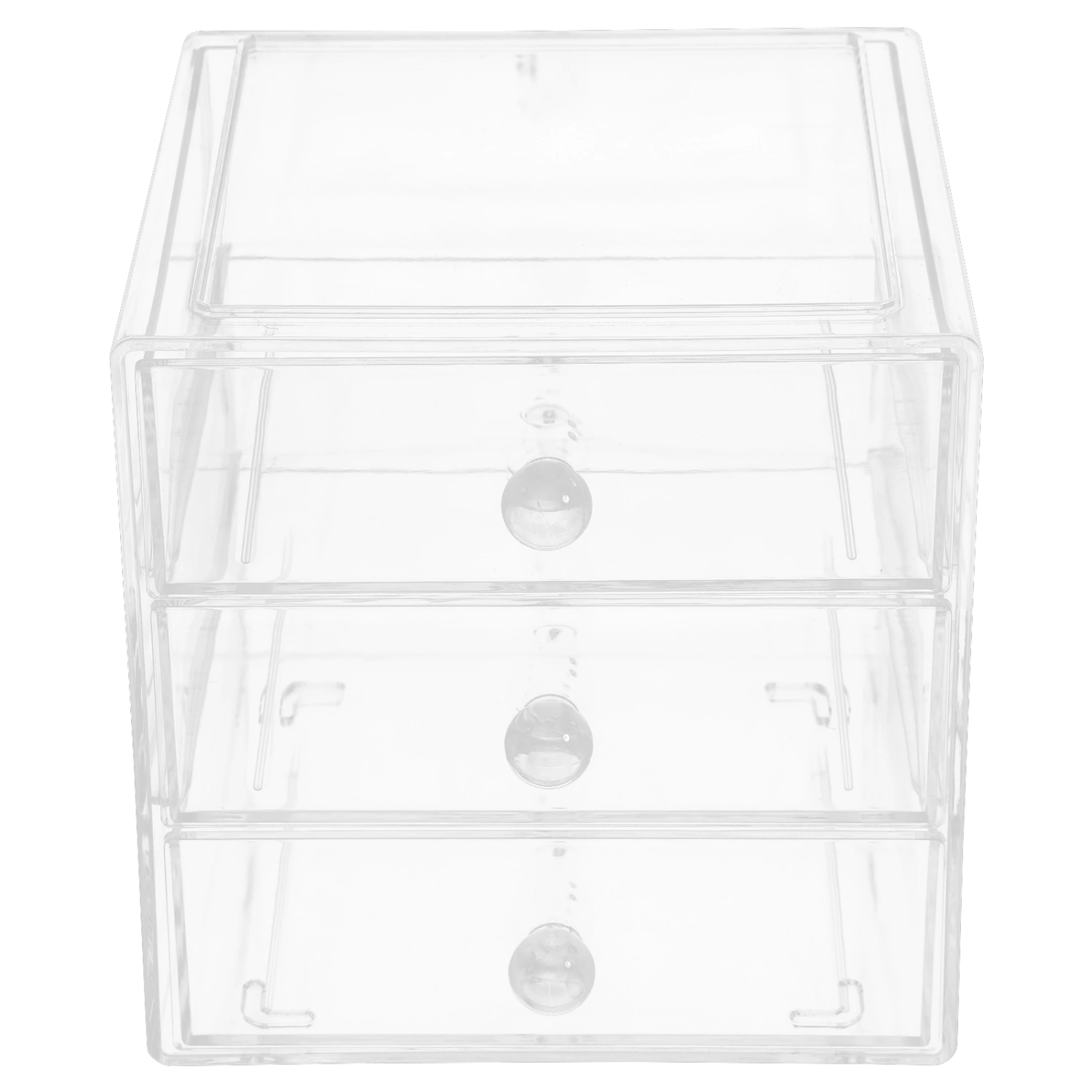 Desk Organizer with Drawers Clear Storage Drawer 3-layer Cosmetic Storage Case Acrylic Makeup Holder