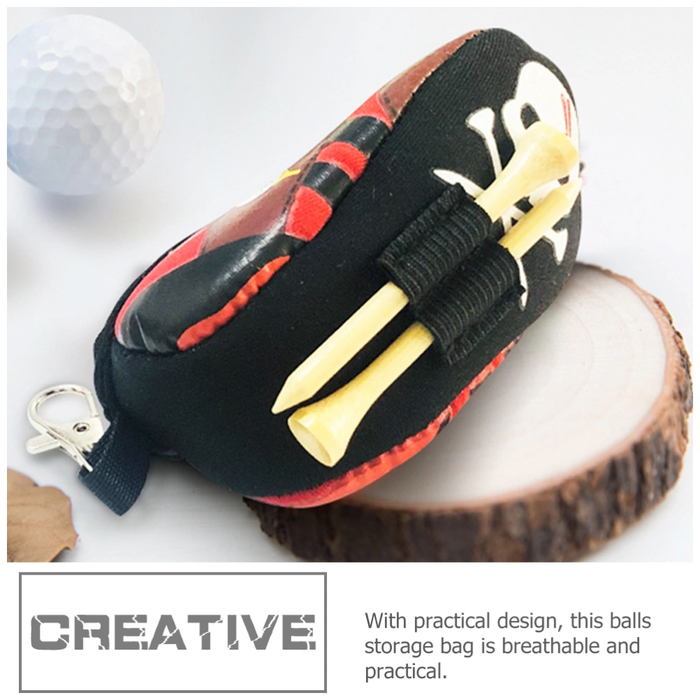 Reusable Golfs Ball Holder Small Golfs Tee Organizer Golfs Ball Shoe Shaped Bag for Golfing Ball