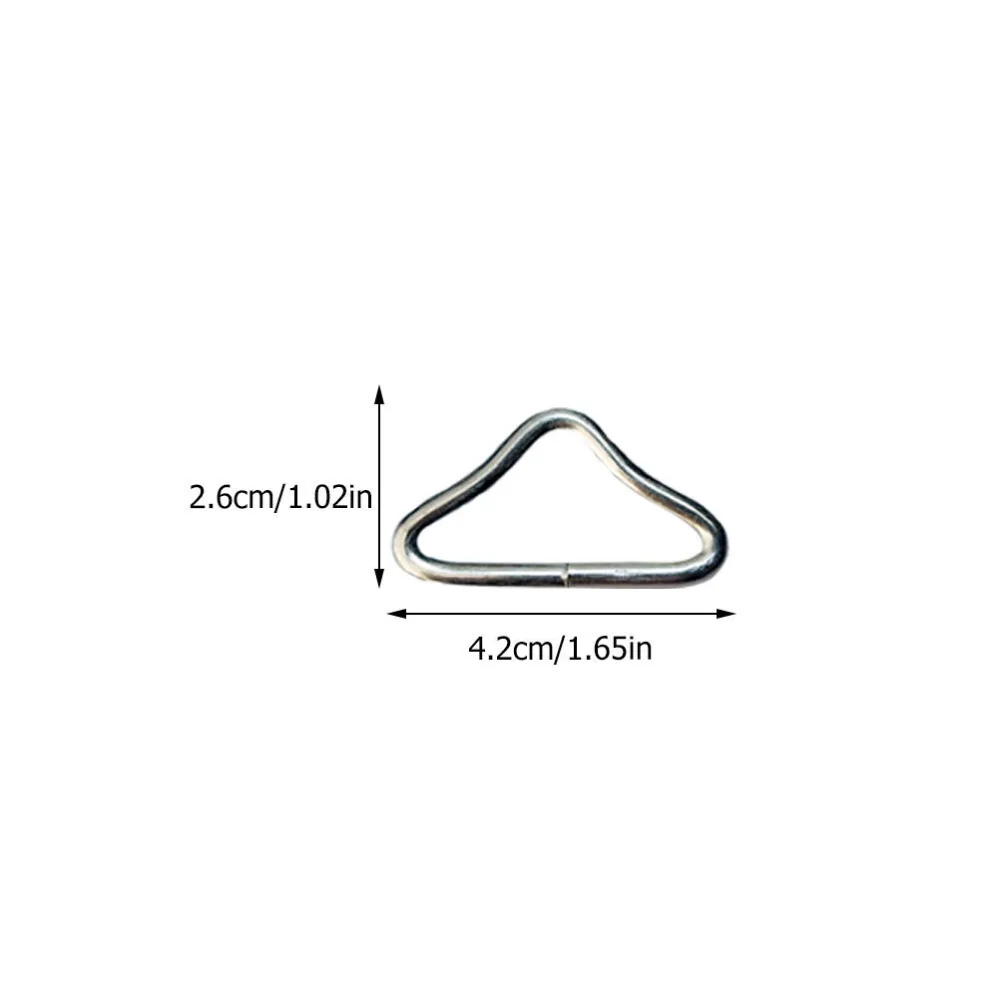 30pcs Trampoline Triangle Buckles Metal Triangle Ring Buckles Triangle Ring Connectors Webbing Clasps