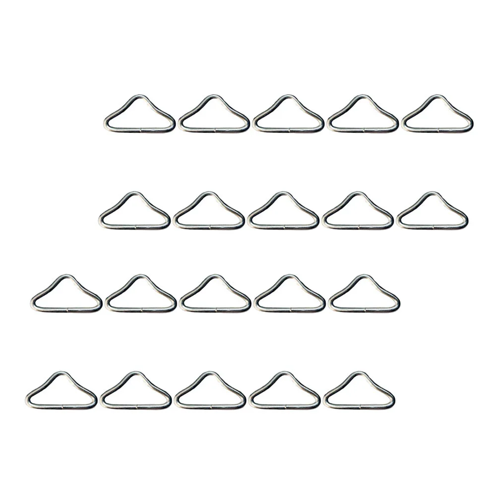 30pcs Trampoline Triangle Buckles Metal Triangle Ring Buckles Triangle Ring Connectors Webbing Clasps