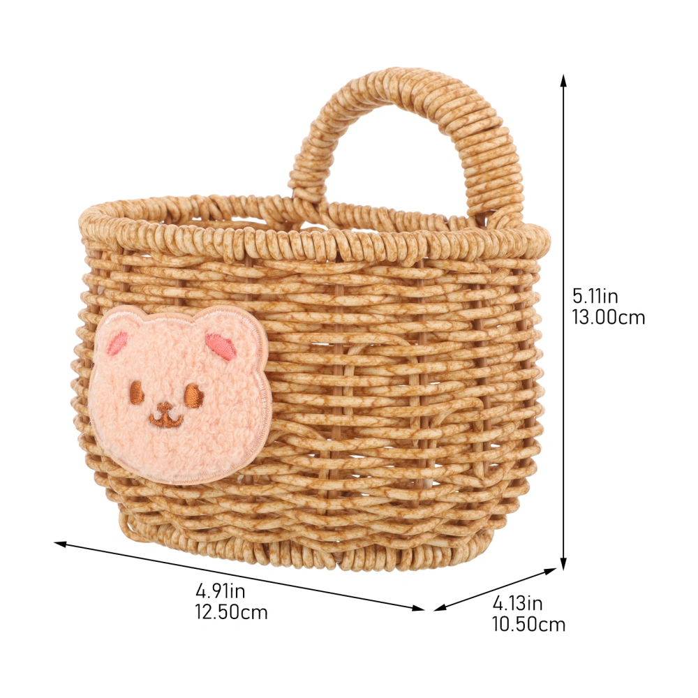 Woven Basket Fruits Storage Basket Small Basket Hanging Basket Vegetable Storage Container for Kitchen