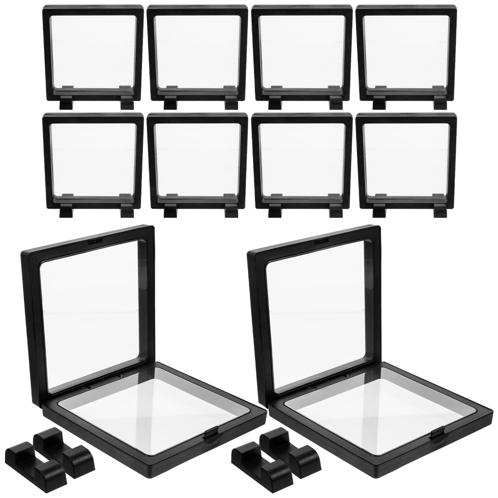 1 Set 3D Coin Floating Display Frame 3D Floating Frame Display Case Coin Display Box