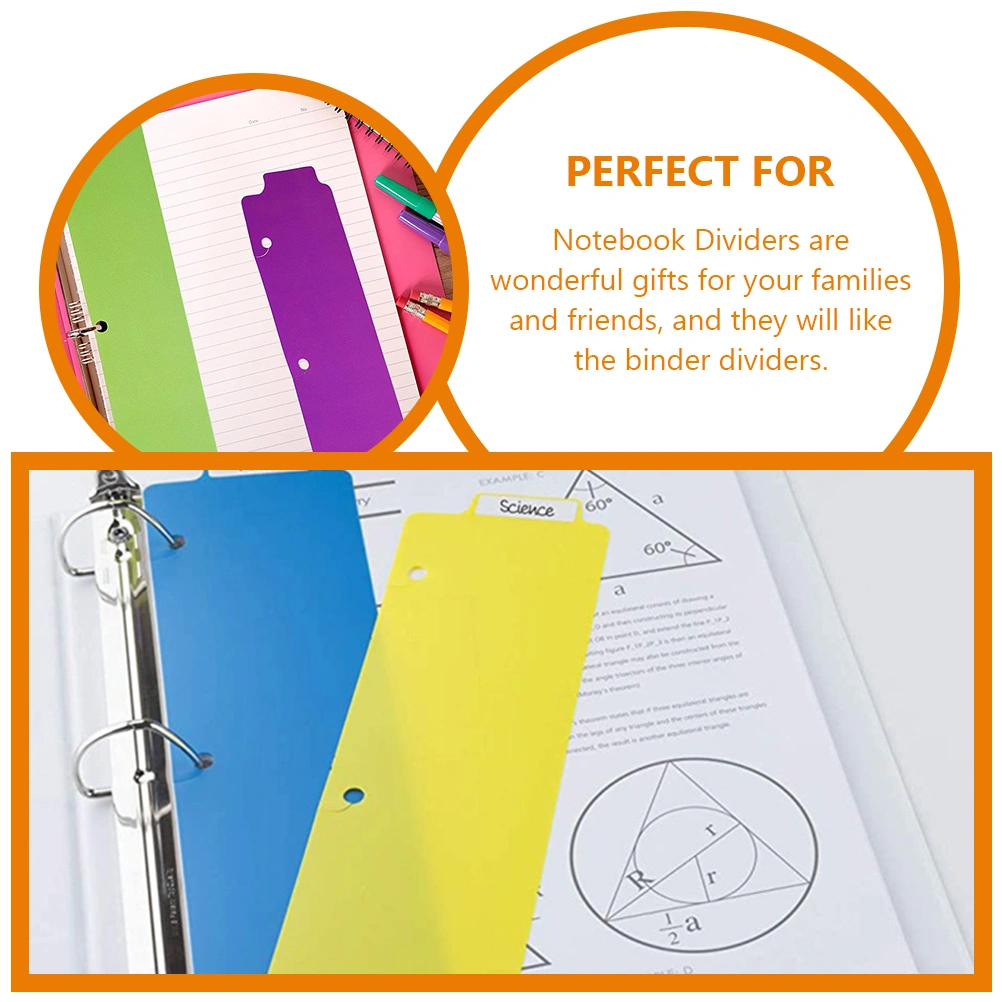10Pcs Binder Dividers Mini Binder Pages Notebook Binder Dividers Scrapbook Dividers File Tab Dividers