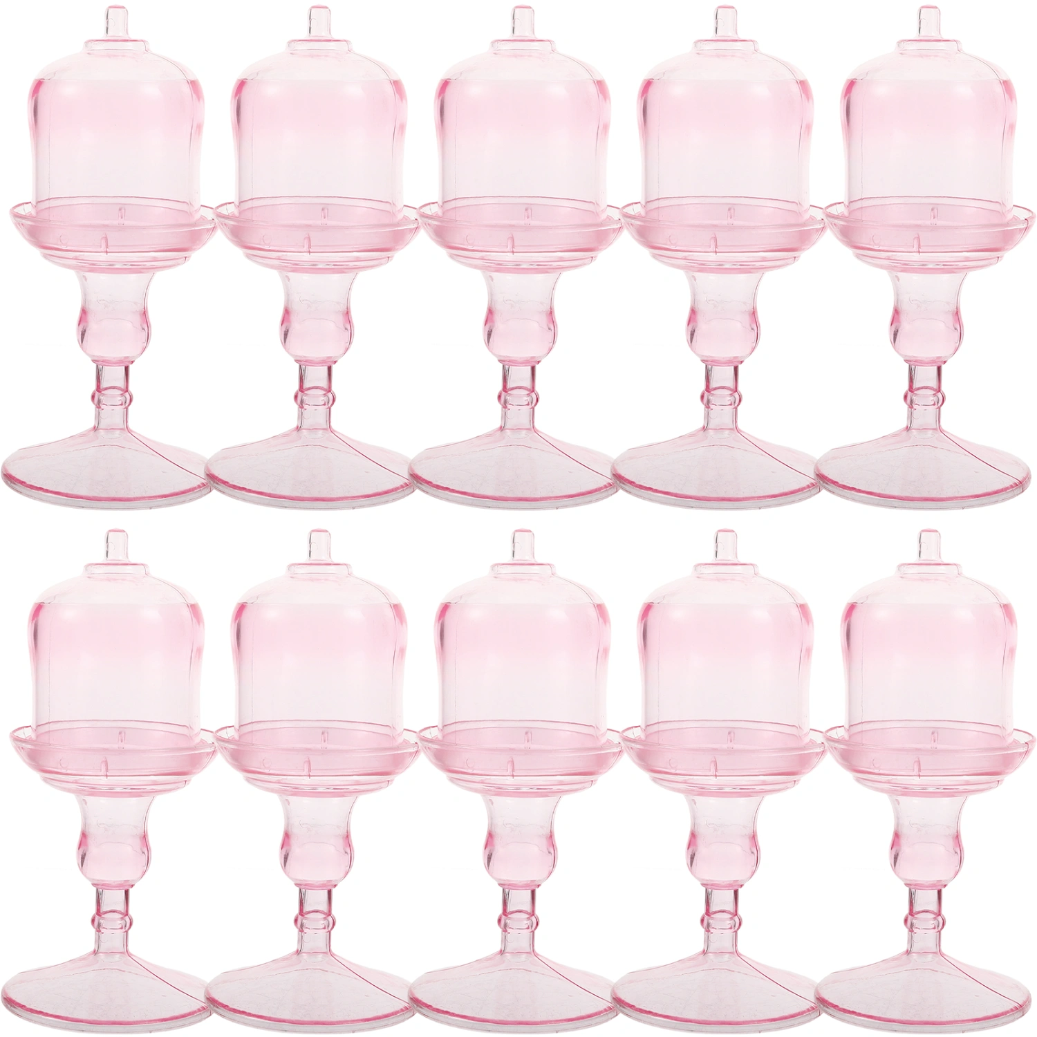 10pcs Tall Candy Stand with Dome Delicate Chocolate Beans Candy Containers
