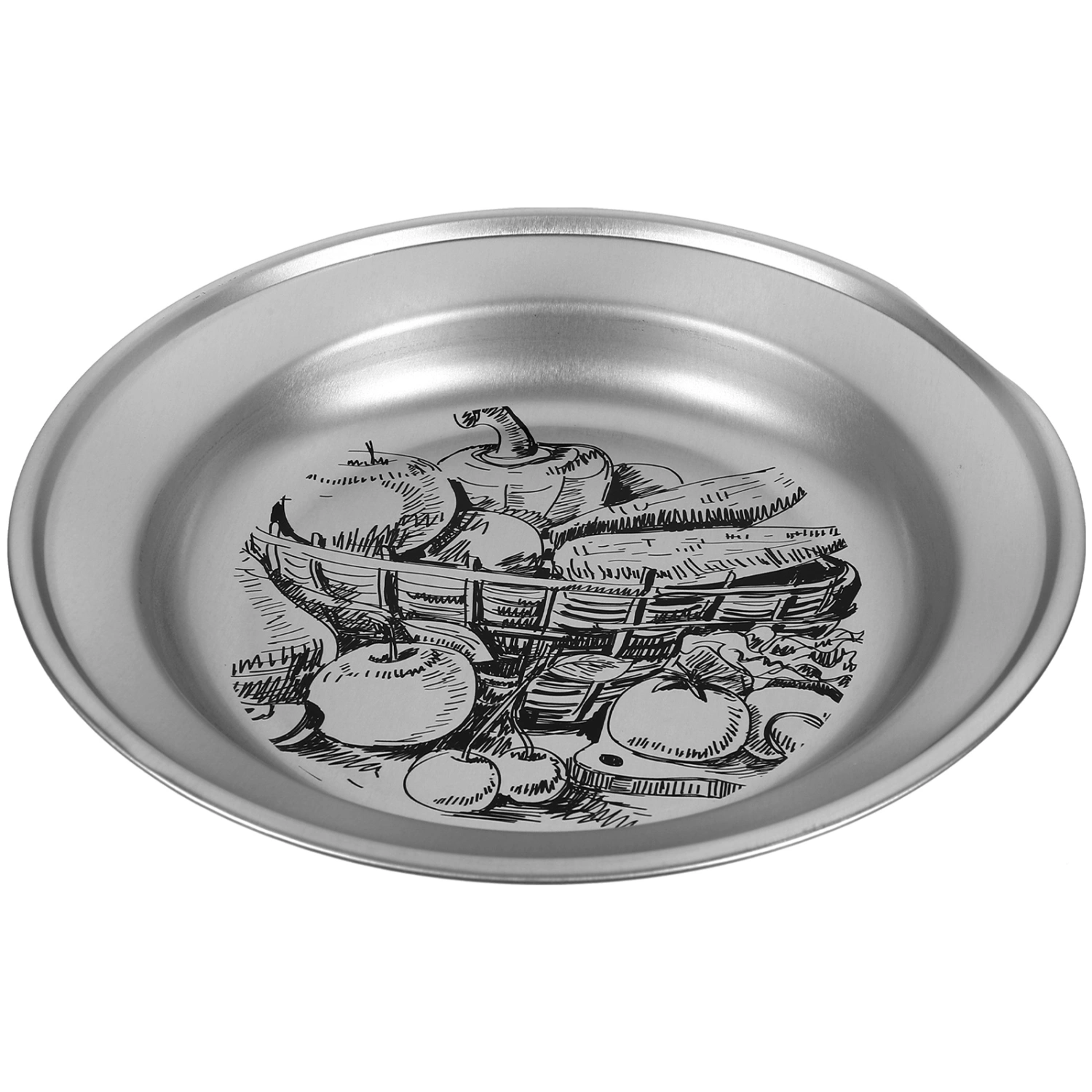 Vintage Style Snack Serving Plate Wear-resistant Tinplate Food Storage Tray Multi-use Dessert Plate