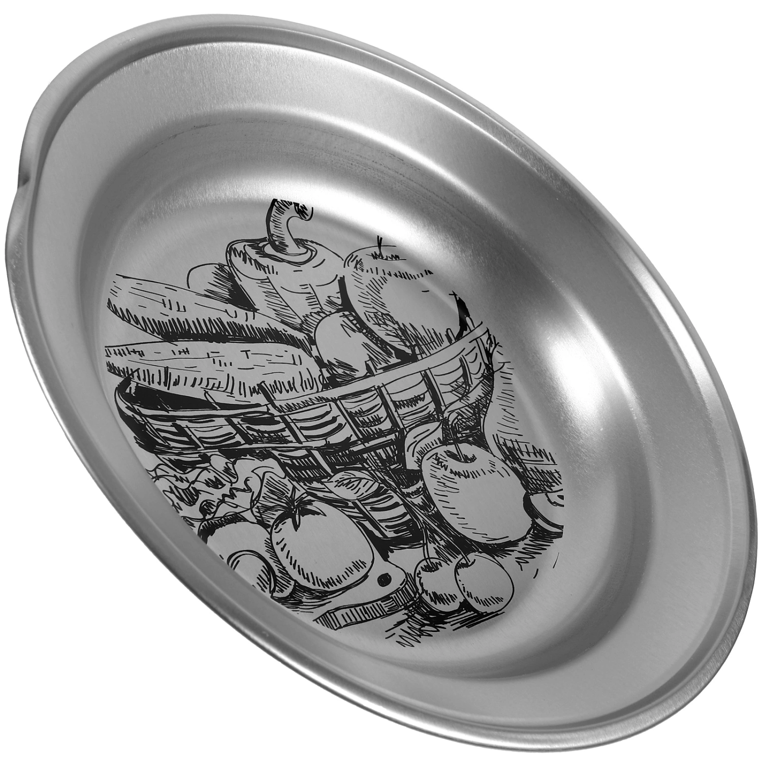 Vintage Style Snack Serving Plate Wear-resistant Tinplate Food Storage Tray Multi-use Dessert Plate