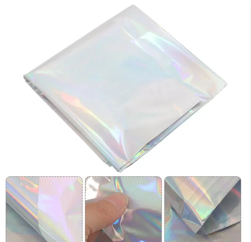 3 pcs Plastic Tablecloths Disposable Table Covers Iridescent Rectangle Tablecloth for Party