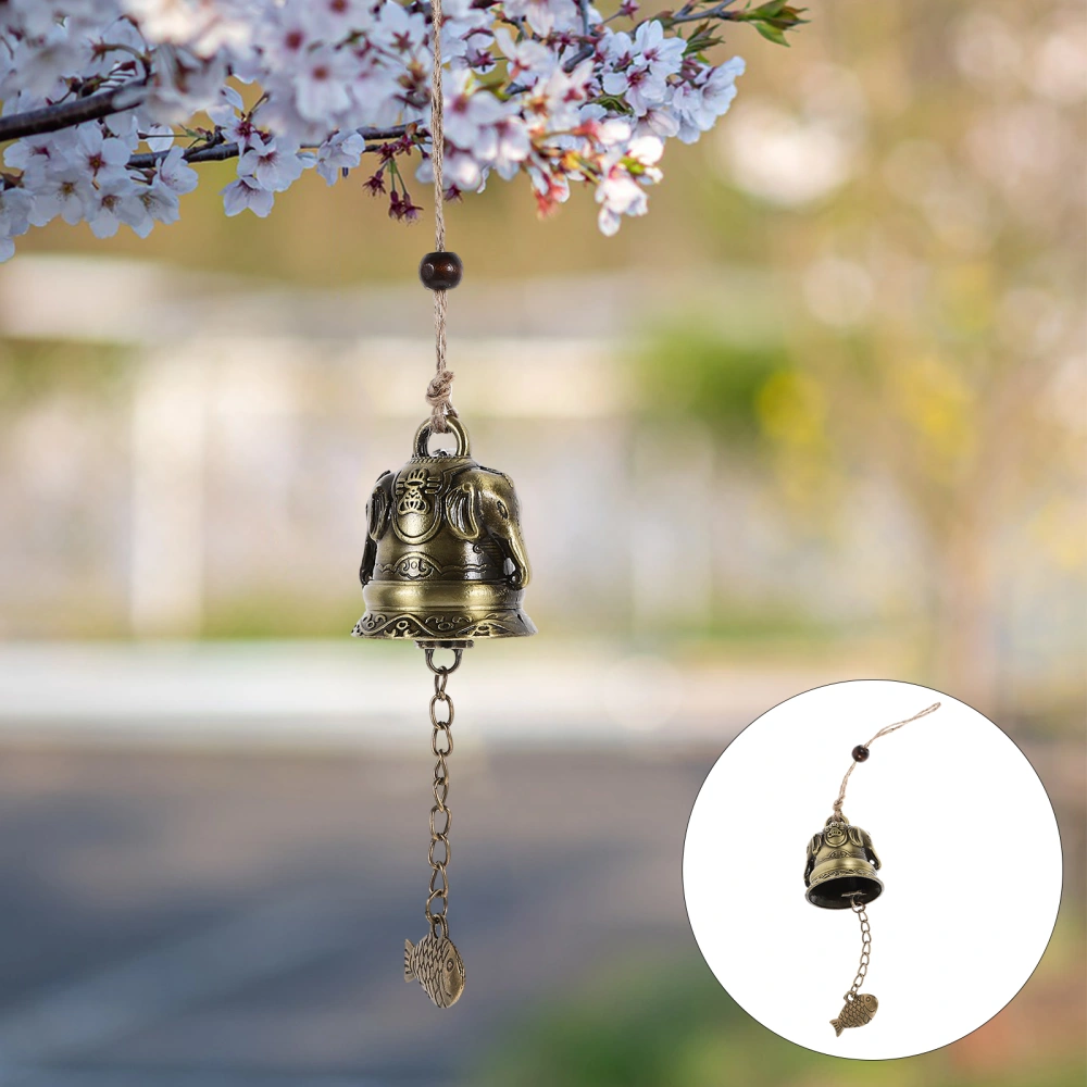 2Pcs Retro Hanging Bell Pendant Decorative Metal Bell Wind Chime Decor Vintage Hanging Bell Decor