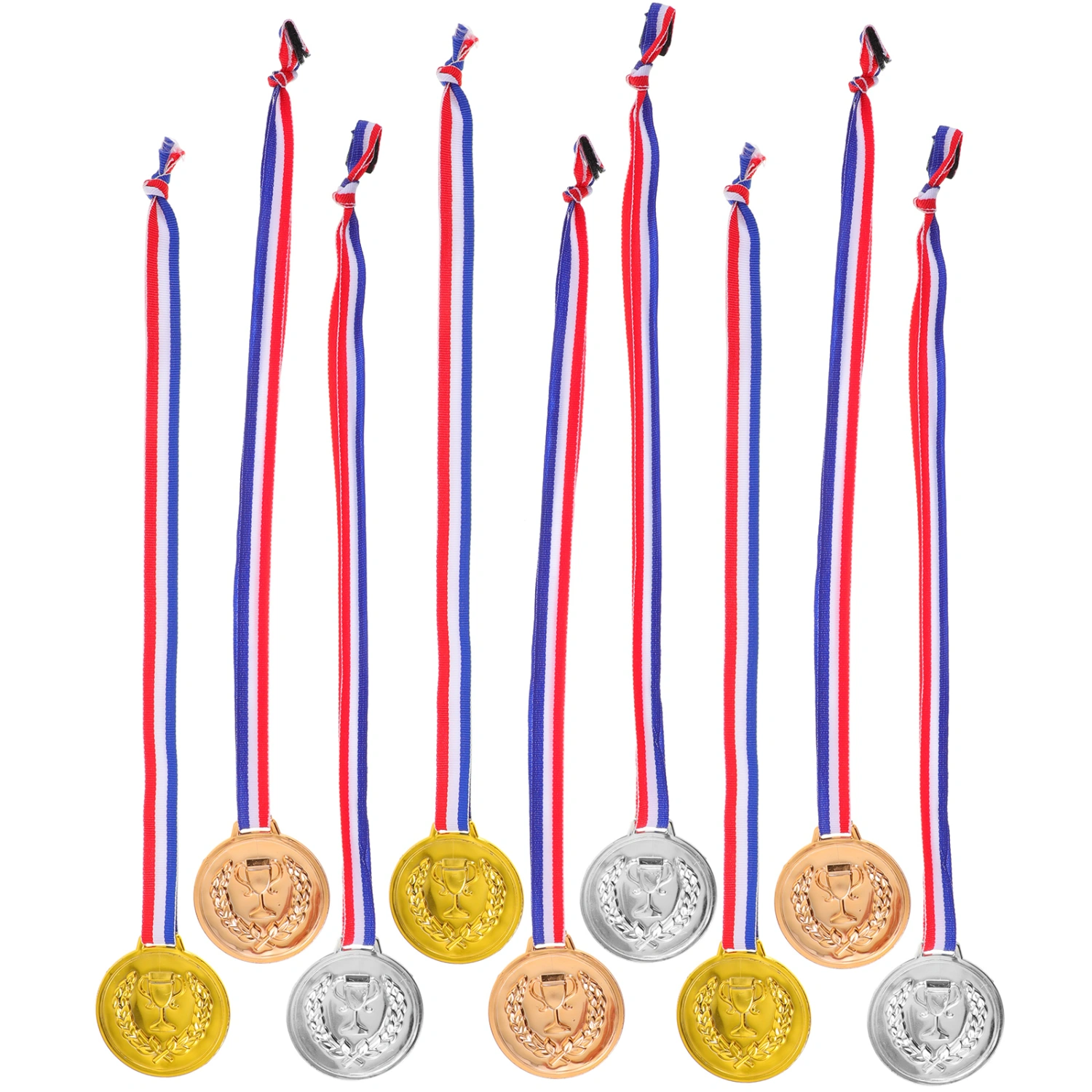 12Pcs Kids Medal with Lanyard Award Medals Sports Match Medals Game Awards Metal Medals