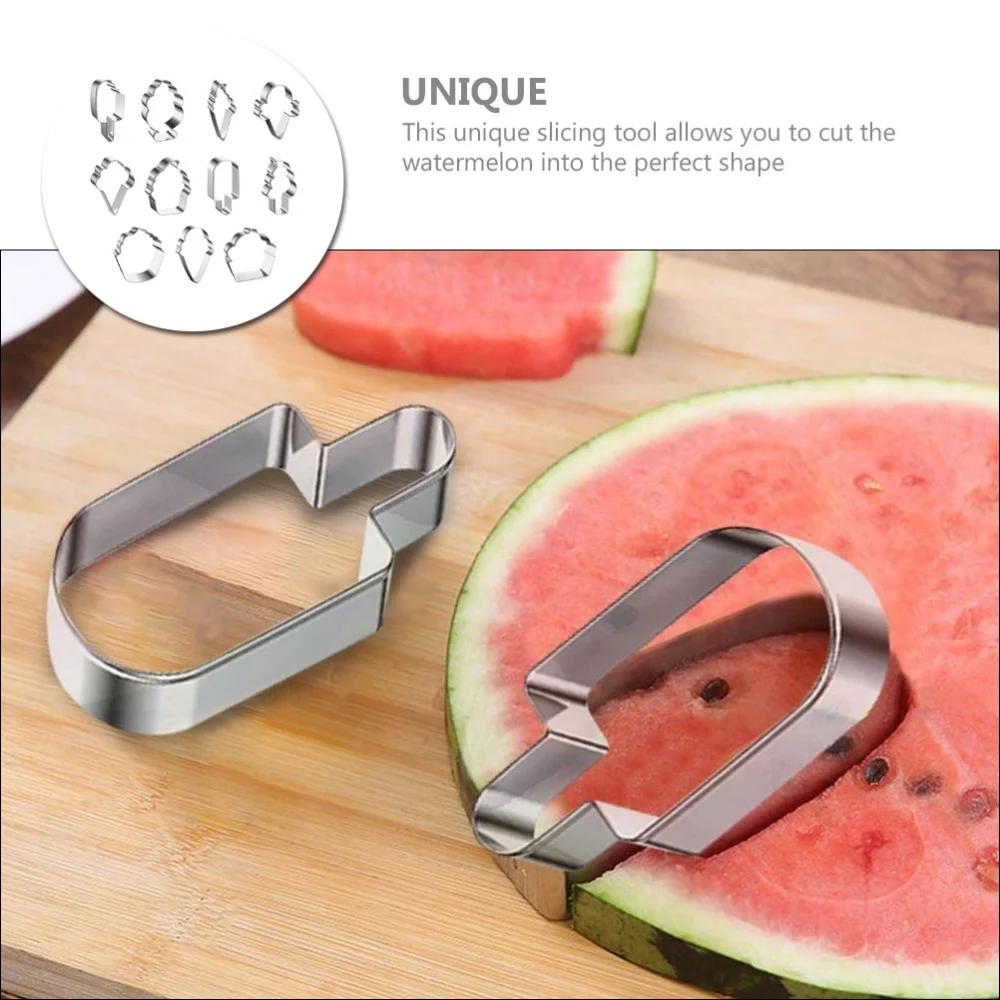 11Pcs Multipurpose Watermelon Cutter Stainless Steel Fruit Cutter Fruit Cutting Tool Kitchen Utensil