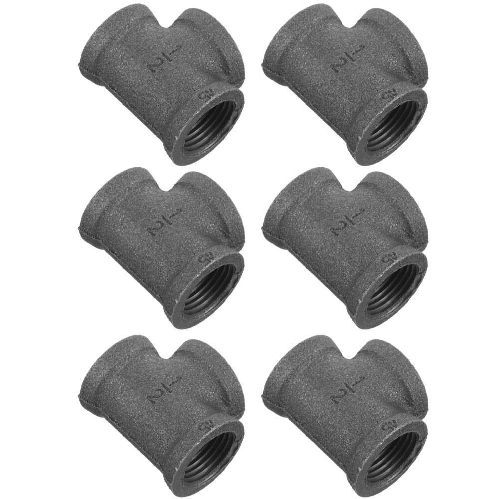 6pcs Pipe Fitting 3-way Tee Corner Fitting Tee Corner Fitting Greenhouse Pipe Fitting