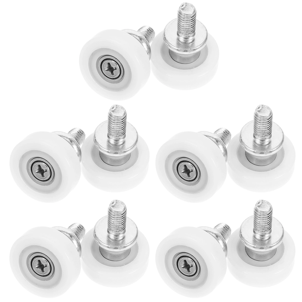 10pcs Drawer Pulleys Refrigerators Drawer Wheels Sliding Door Pulleys Drawer Wheels with Screws