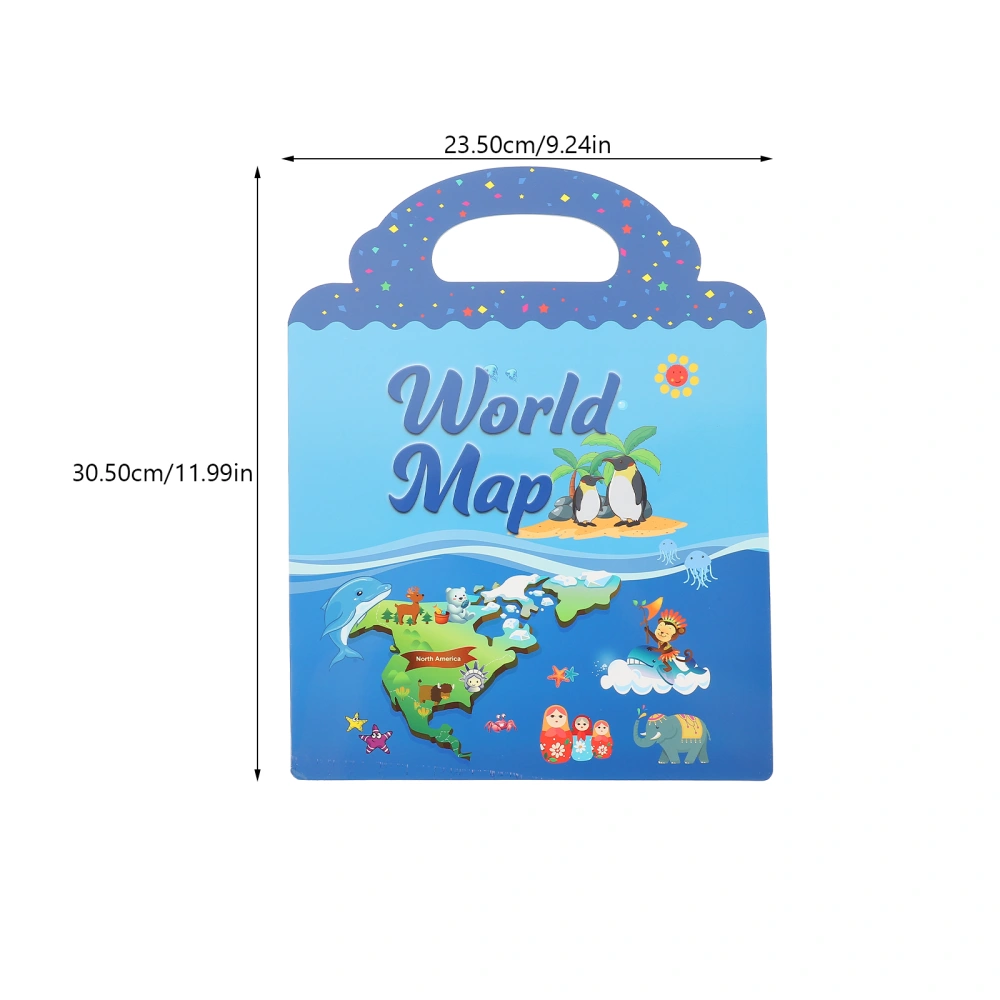 2 Sets Map Sticker Books Toddler Stickers Book DIY Sticker Book Kids Sticker Book Toddler Toys