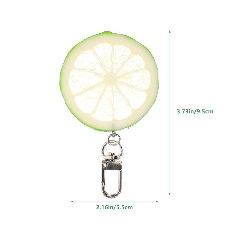 2pcs Fruit Design Keychains Key Pendants Lemon-shaped Keychains Backpack Bag Pendants