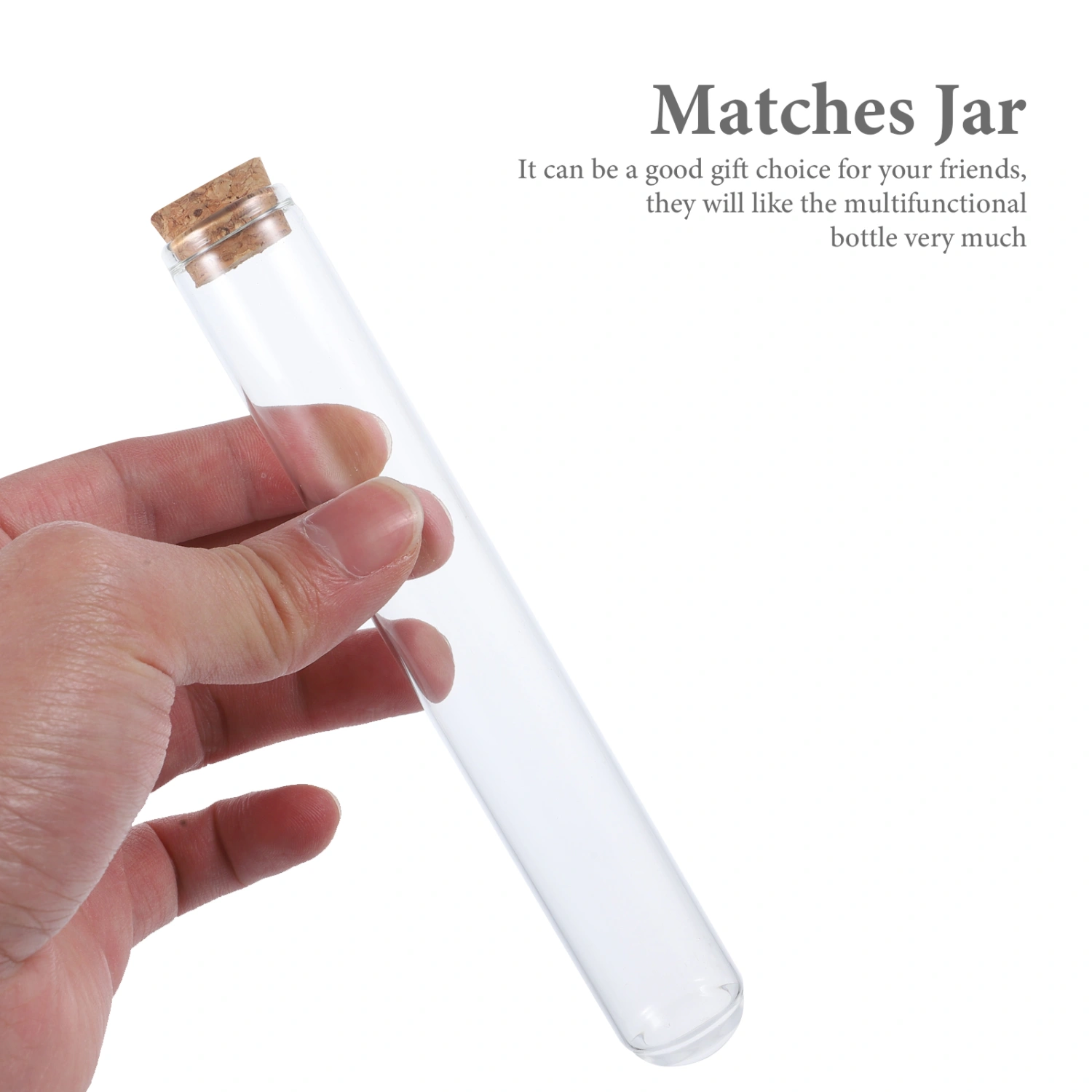 10pcs Multi-functional Glass Match Storage Jar Portable Glass Test Tube Match Container