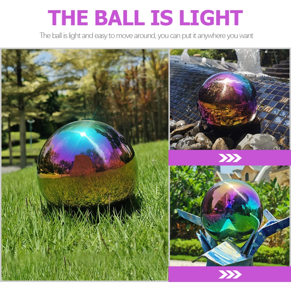 3Pcs Reflective Ball Stainless Steel Gazing Ball Garden Mirror Ball Polished Sphere Patio Ornament