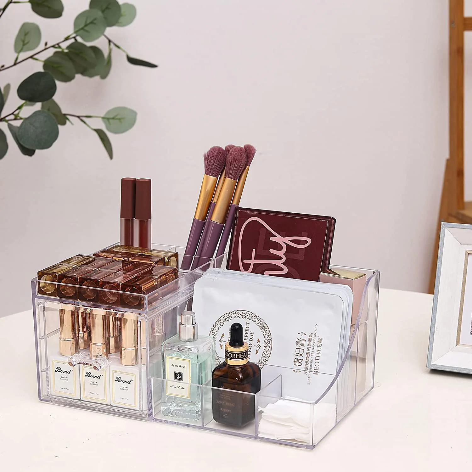 Makeup Organizer Acrylic Cosmetic Display Case Lipstick Makeup Brush Eyeliner Holder