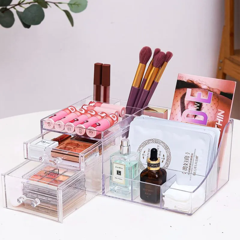 Makeup Organizer Acrylic Cosmetic Display Case Lipstick Makeup Brush Eyeliner Holder