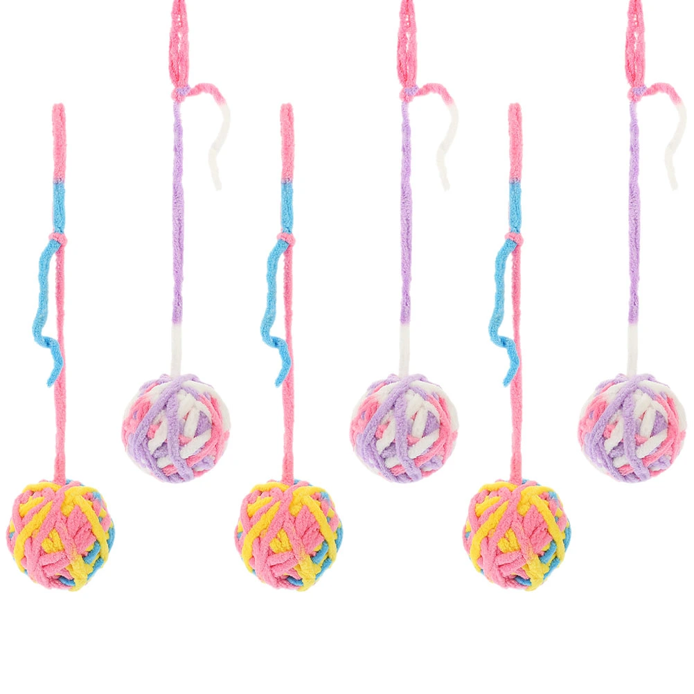 6pcs Cat Scratcher Indoor Cat Scratch Toy Cat Scratching Ball Indoor Cat Balls Toy Interactive Cat Toy