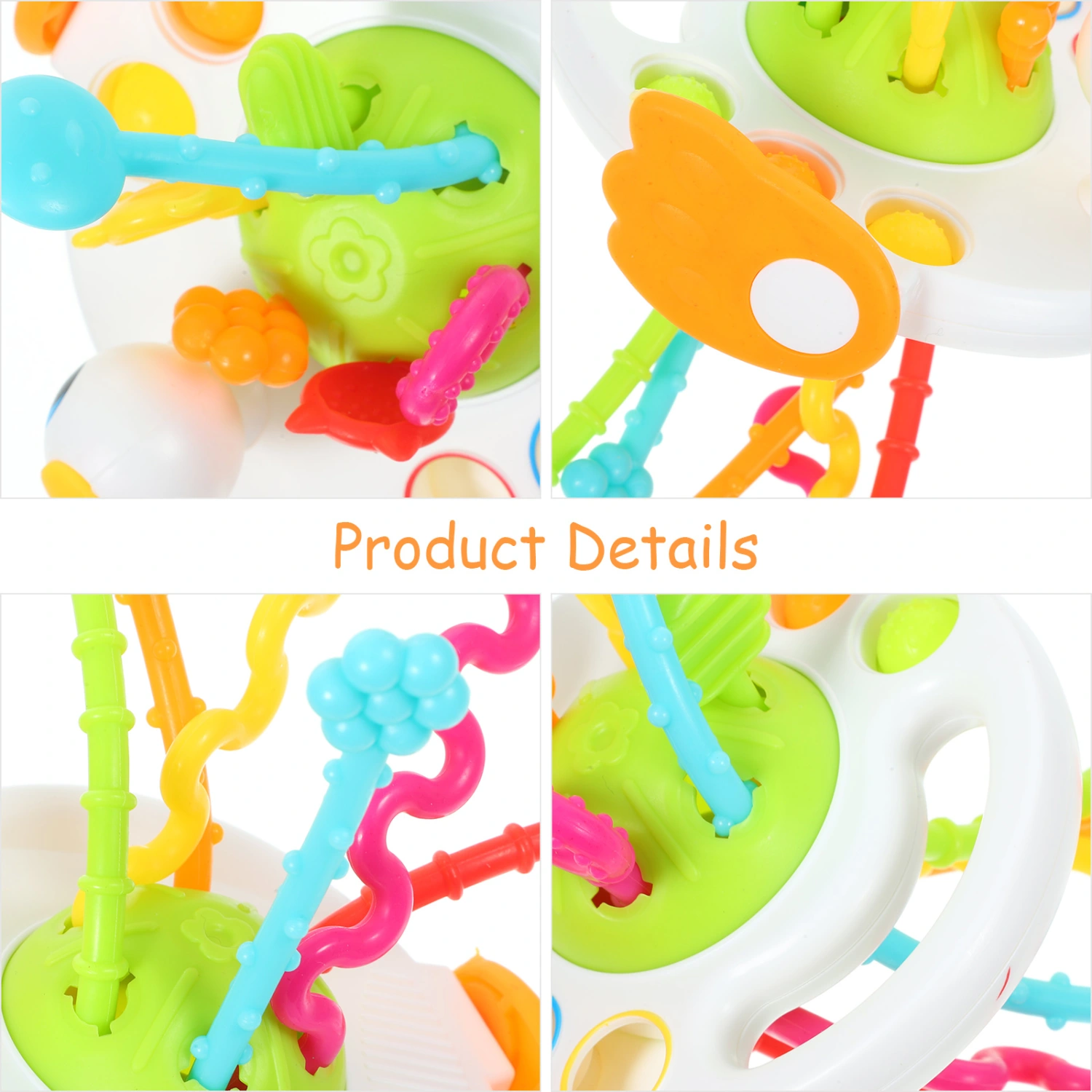 Pull String Toy Activity Motor Skill Toy Cartoon Duck Fine Motor Skill Toy