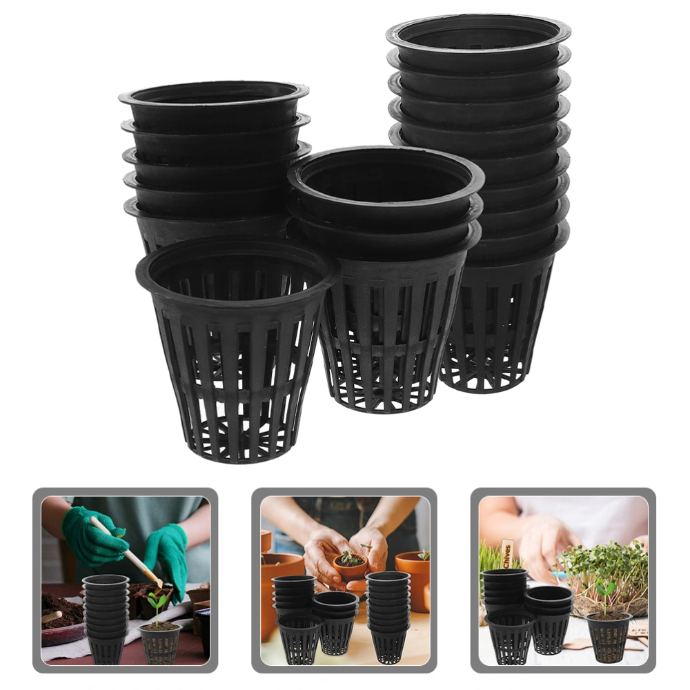 50Pcs Hydroponic Planting Mesh Pots Mini Planting Baskets Slotted Mesh Net Cups Reusable Net Pots