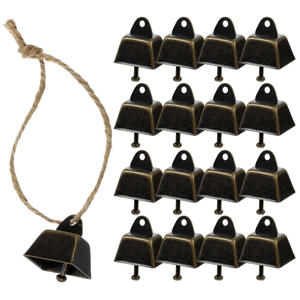 18pcs Metal Cow Bells Farm Cattle Cowbells Animal Anti-lost Accessories Bell Cheering Loud Calling Bells