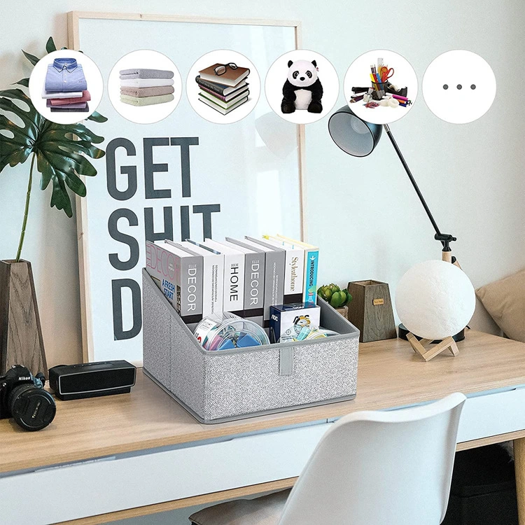 Trapezoid Storage Bin Large Closet Basket Foldable Fabric Basket Towel Storage Holder
