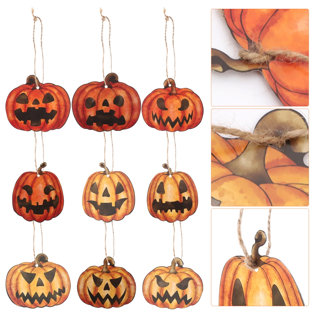 36pcs Halloween Party Paper Pendants Decorate Pumpkin Hanging Decorations