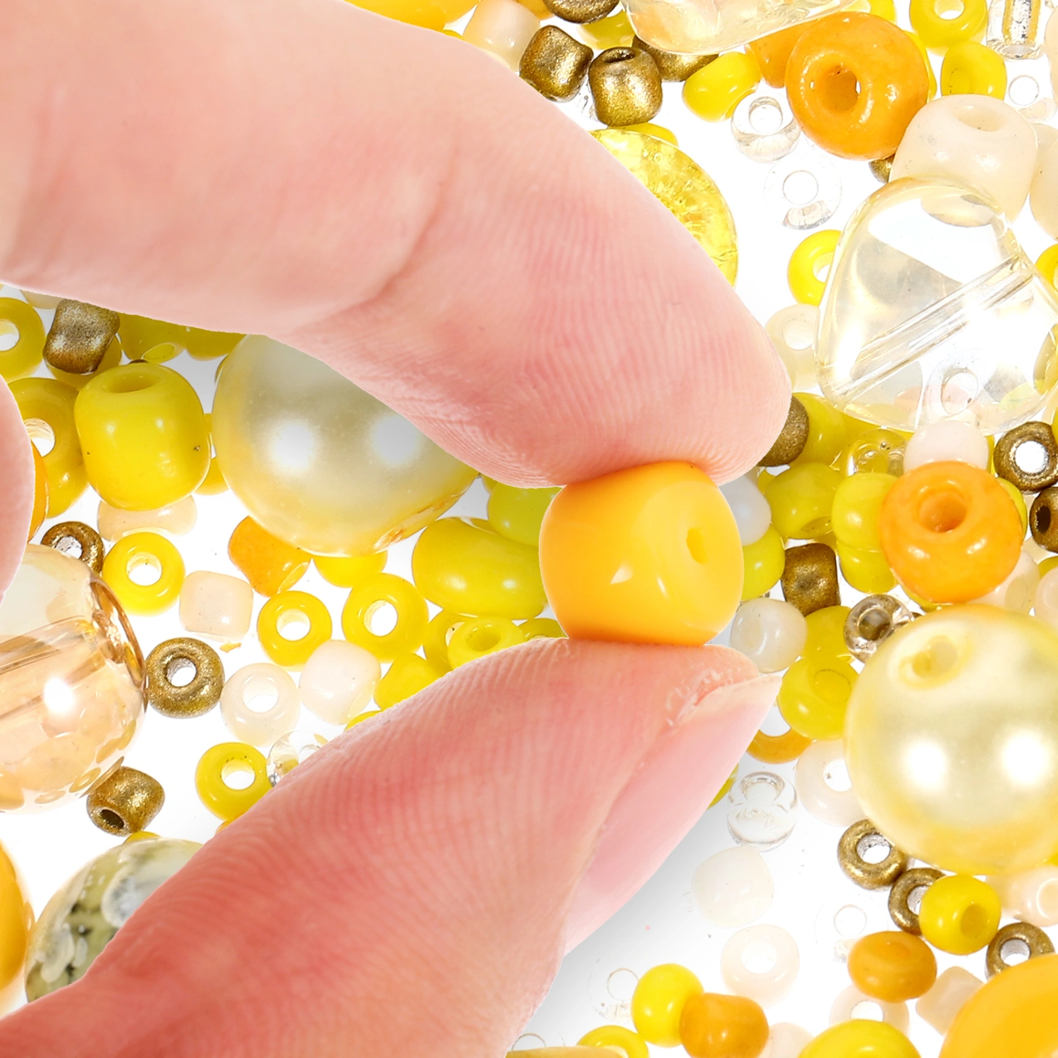 2 Bags of Glass Beads for Jewelry Making DIY Crafts Spacer Beads Bracelet Making Beads