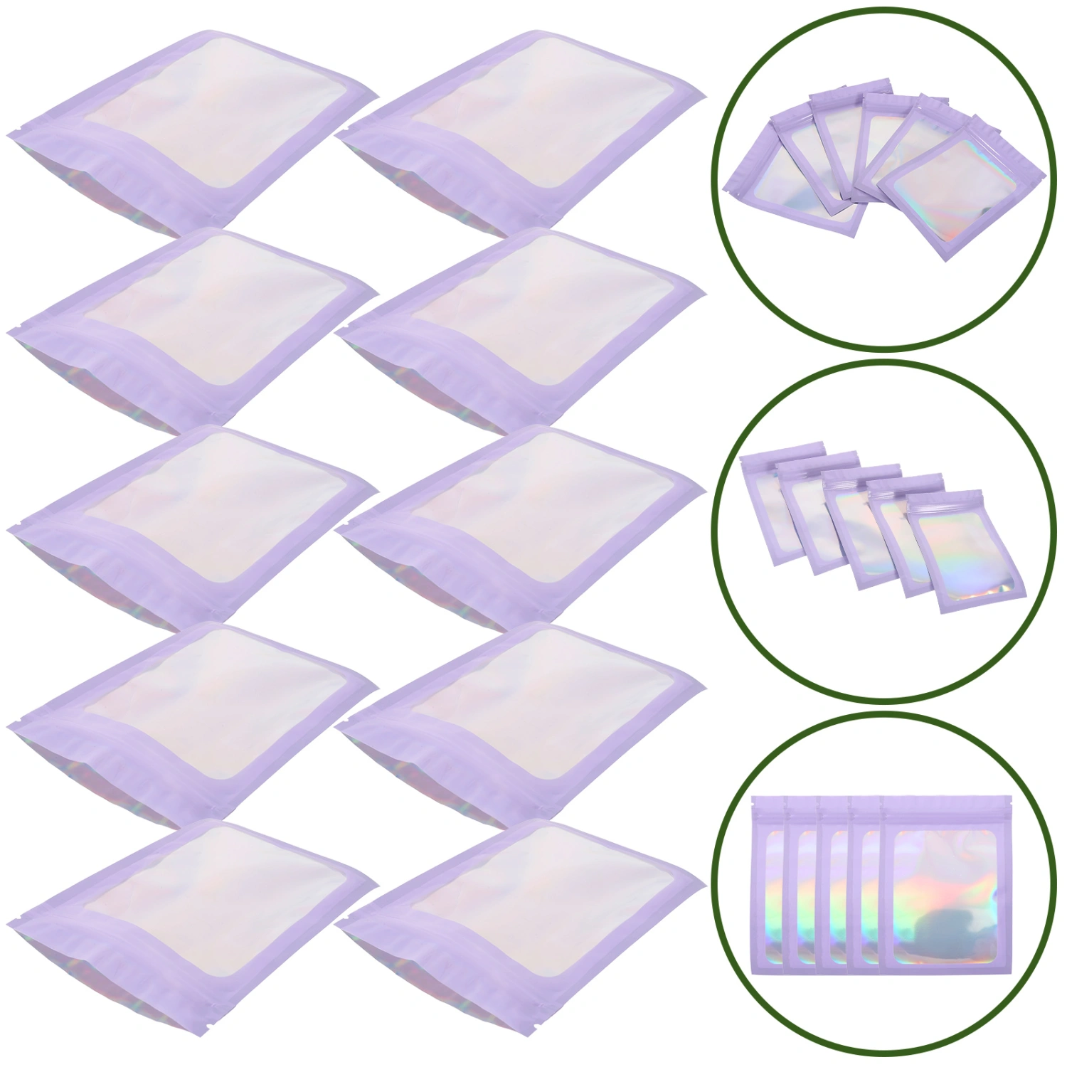100Pcs Resealable Bags Decorative Self Sealing Bags Packaging Bags Small Packing Bags Jewelry Bags