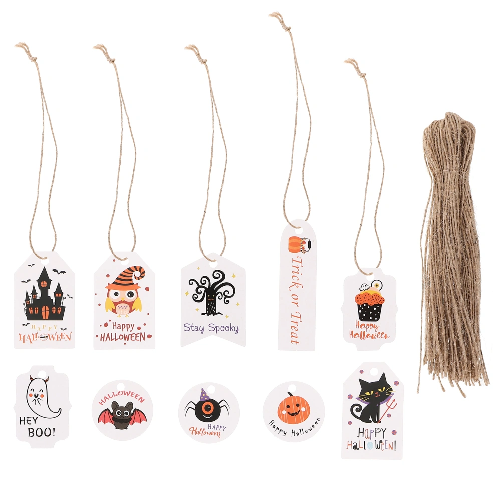 50 Sets of Halloween Gift Tag Prop Halloween Candy Box Tag Ornament Halloween Decorative Prop