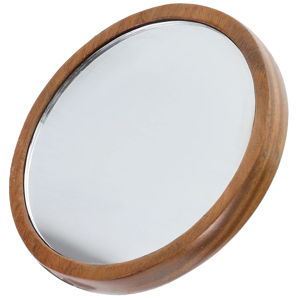 Compact Mirror Round Makeup Glass Mirror Purse Mirror Vintage Wooden Mirror